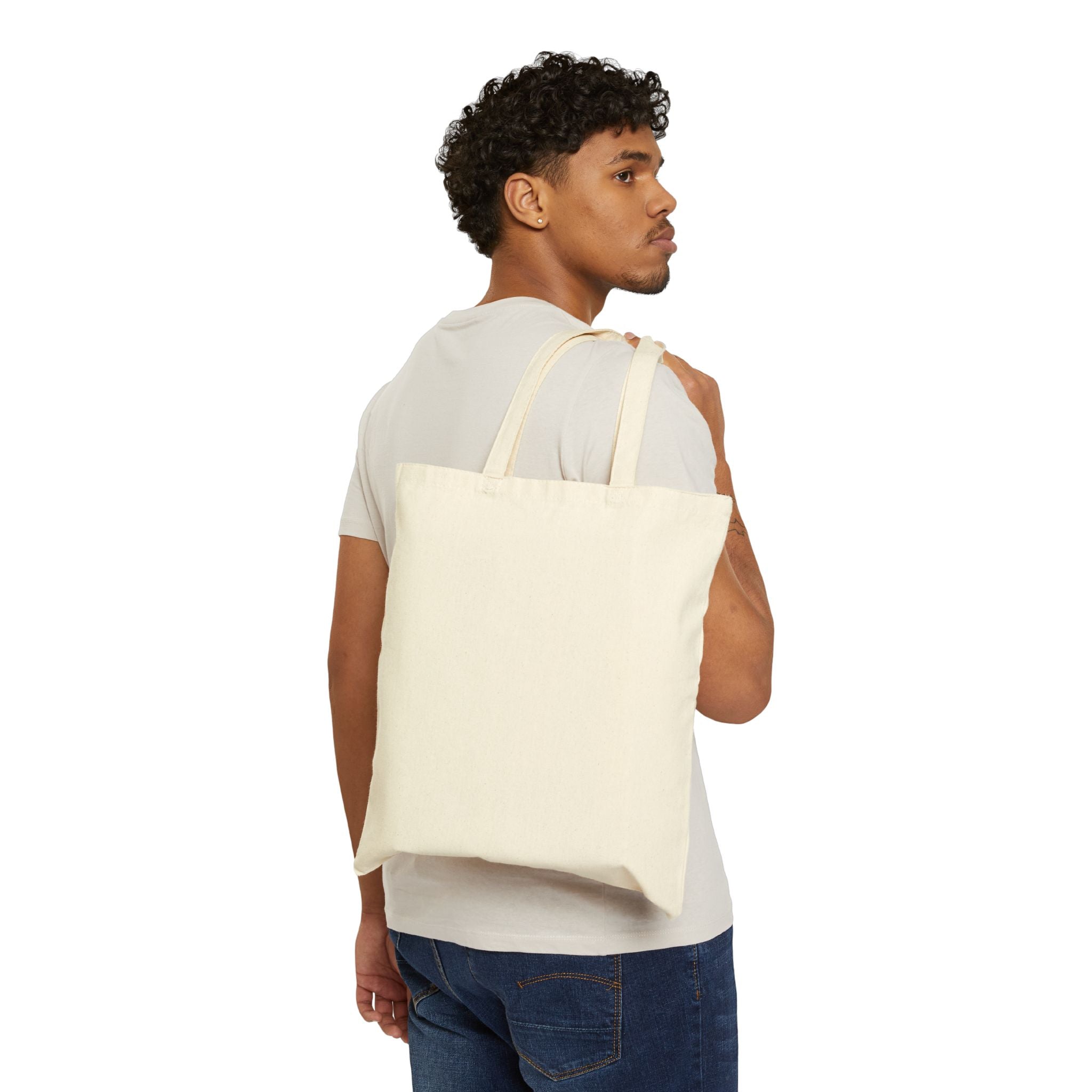 Blank Cotton Canvas Tote Bag - Plain Natural Market Grocery Shopper Etwalo