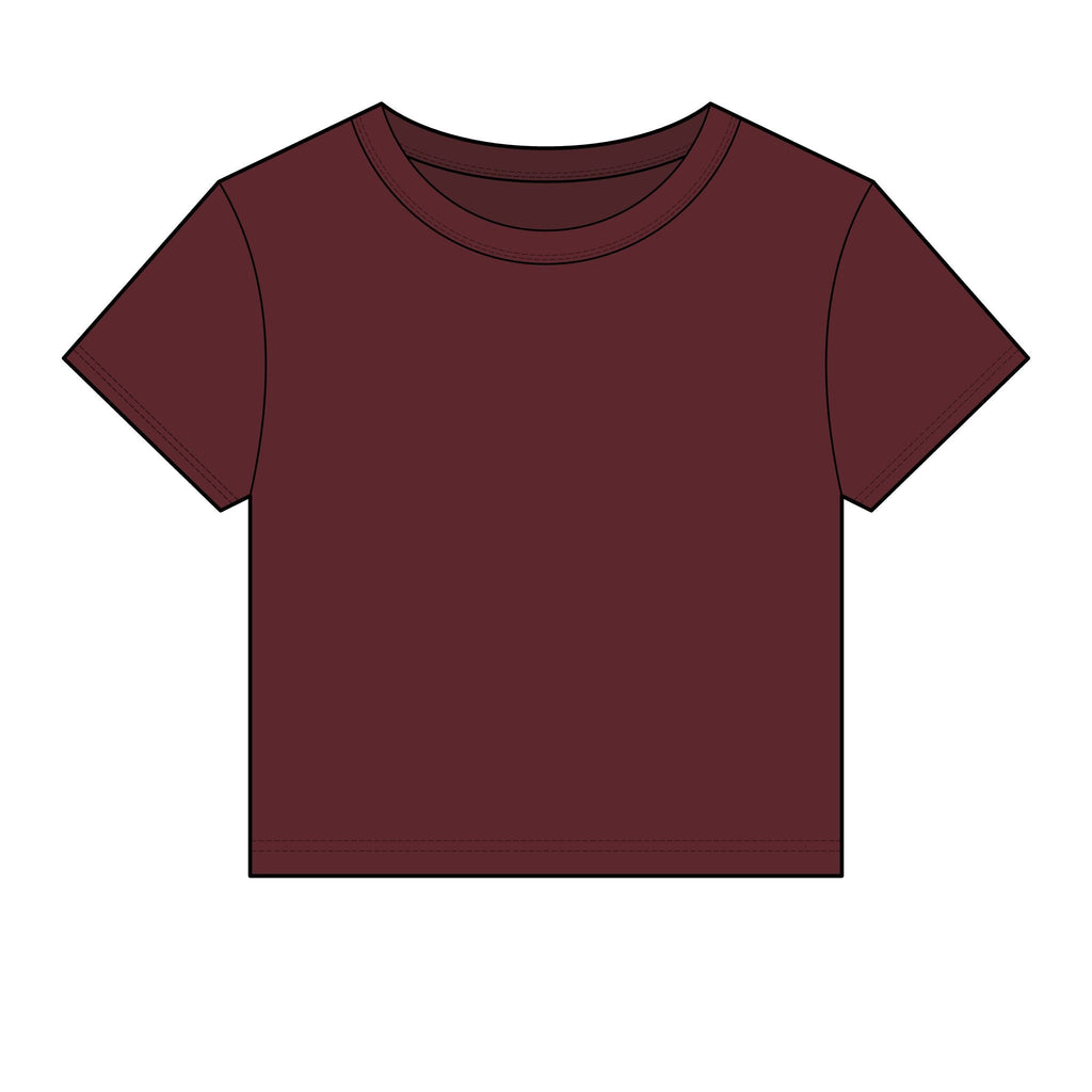Women's Micro Rib Baby Tee — Cropped Ribbed Baby T-Shirt Etwalo