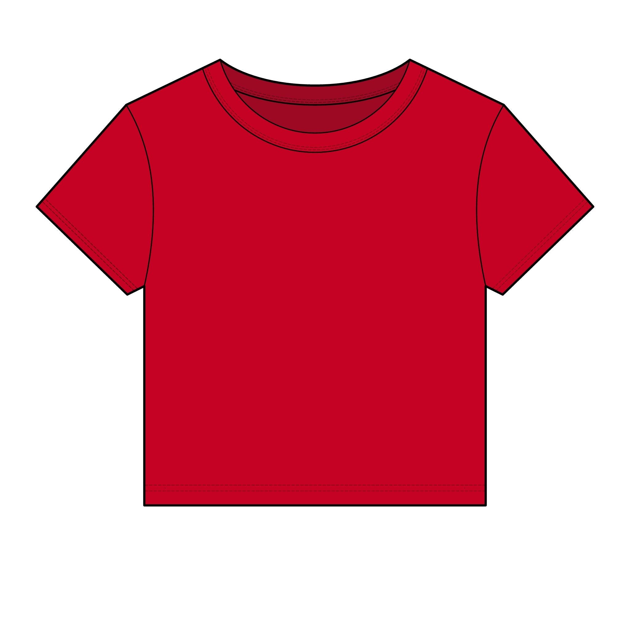 Women's Micro Rib Baby Tee — Cropped Ribbed Baby T-Shirt Etwalo