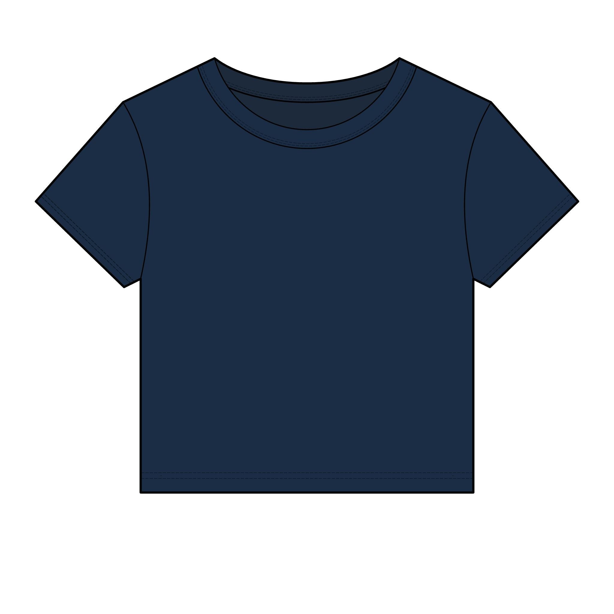 Women's Micro Rib Baby Tee — Cropped Ribbed Baby T-Shirt Etwalo