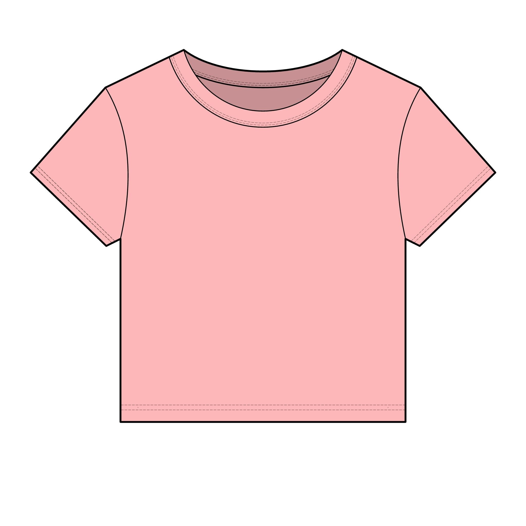 Women's Micro Rib Baby Tee — Cropped Ribbed Baby T-Shirt Etwalo