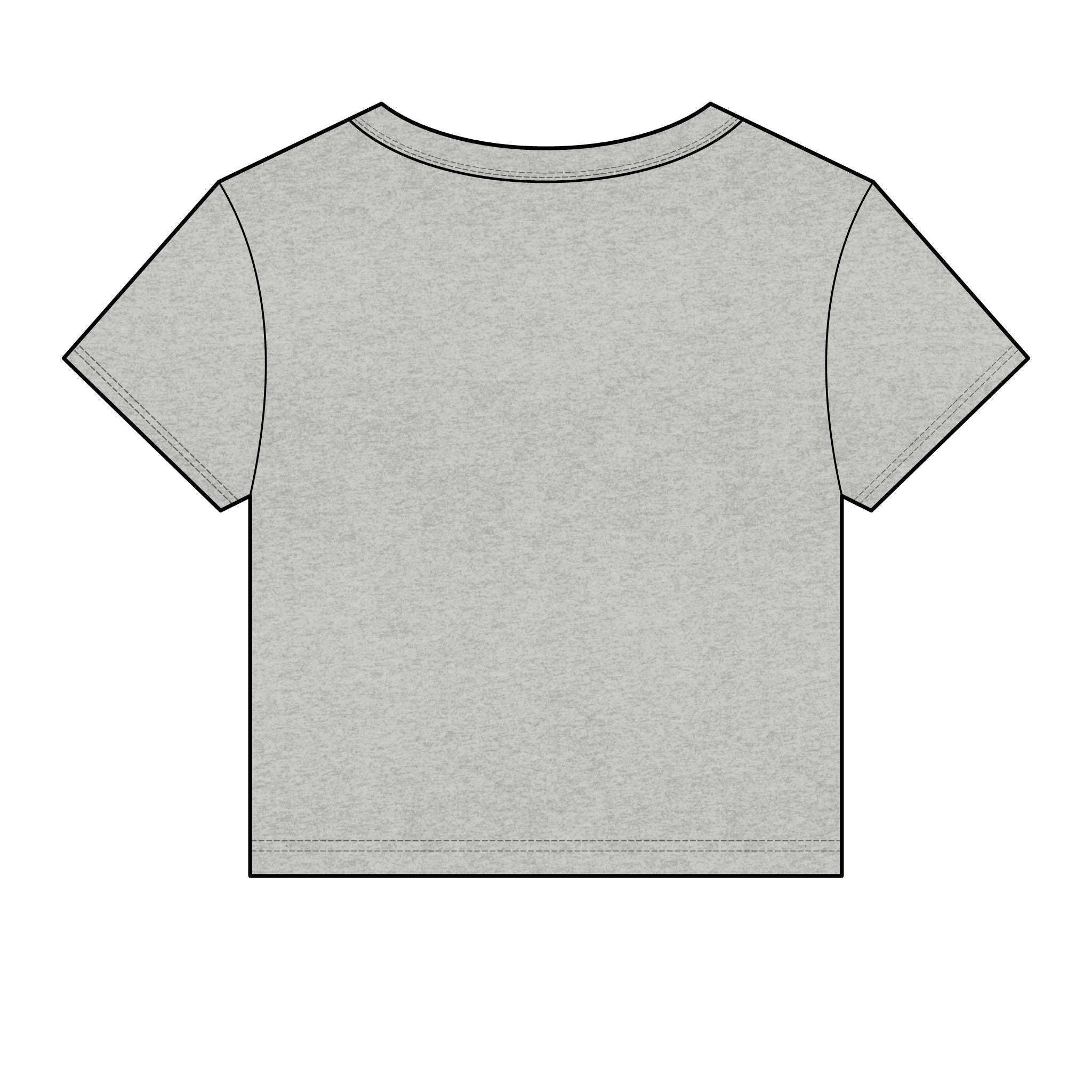 Women's Micro Rib Baby Tee — Cropped Ribbed Baby T-Shirt Etwalo